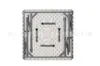 Fornecimento direto da fábrica mesa quadrada, mesa quadrada dobrável, mesa quadrada com imitação de madeira, mesa quadrada de rattan, diâmetro 70,86cm