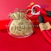 Llavero de Oro Puro 999 Bolsa de la Suerte para Atraer Riqueza y Prosperidad, Colgante de Bolsa, Cadena para Teléfono, Venta al por Mayor de Fábrica