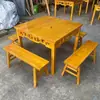 Mesa de los Ocho Inmortales Estilo Chino, Mesa Cuadrada Tradicional, Mesa de Comedor para el Hogar, Mesa de Restaurante, Mesa Cuadrada Pequeña Estilo Chino con Bordes Tallados, Mesa y Sillas