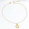 Collar para Mujer, Moda Transfronteriza, Diseño Nicho de Corazón, Versátil Elegante, Colgante Simple y Versátil, Collar Cadena Clavícula para Mujer