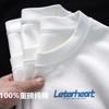 Camiseta de manga corta de algodón pesado de Xinjiang para hombres y mujeres, misma moda nacional, camisa blanca de fondo, top holgado de media manga de verano