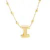Venta Caliente Transfronteriza Nuevo Colgante de Burbuja Brillante Letra P del Alfabeto Inglés Cobre Chapado en Oro Collar Simple Popular Accesorios para la Mano