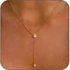 Collar Y de Trébol Europeo y Americano de Nueva Tendencia Transfronterizo Cobre Simple Lujo Gargantilla Personalizada Fiesta Joyería para Mujer