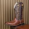 Botas Martin de Novo Estilo para Homens para Comércio Exterior, Novas Botas de Cavaleiro com Bico Redondo Europeias e Americanas, Galochas de Salto Baixo para Adultos de Tamanho Grande com Salto Grosso