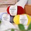 Ovillo de hilo de mohair teñido en degradado de seda para chalecos, suéteres y material de hilo para bebés hechos a mano DIY