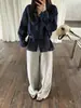Camisa Adelgazante de Lino Transpirable con Cinturón de Cuero Estilo Chic Coreano para Commuter para Mujer Modelo Primavera 2026 26574