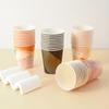 Vaso de papel exclusivo transfronterizo de 9 oz con encaje dorado, de aspecto elegante, estilo europeo, desechable, decoraciones para la escena de la fiesta