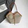 Outono Nova Bolsa Tote Bolsa Feminina Estampada Bolsa de Trabalho 2025 Estilo Estrangeiro Moda Simples Bolsa de Ombro
