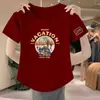 Camiseta negra de manga corta estilo europeo para mujer, nuevo modelo verano 2024, top corto elegante ajustado