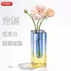 Vaso Criativo de Acrílico Quadrado com Coluna de Bolhas Florais Vaso Colorido para Arranjo de Flores Ornamento de Quarto Transparente Garrafa para Cultivo de Flores Fábrica