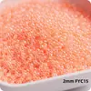 Super-Excelente 2 mm Hielo Imitación Jade Núcleo Teñido Vidrio Cuentas de Arroz Imitación Checo Crema Vidrio Cuentas para Pulsera Anillo DIY