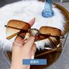 Gafas de Sol Degradadas sin Marco con Borde Cortado, Gafas de Sol de Moda de Alta Definición, Protección Solar, Protección Ultravioleta, Gafas de Sol para Conducir