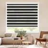 Cortinas de Gasa Suave tipo Lino Imitación para Comercio Exterior, Cortinas Cebra Completas y Semiblindaje para Oficinas de Ingeniería, Cortinas con Elevación de Cuentas
