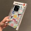 Funda para teléfono móvil Apple Pro Max de colección de animales de dibujos animados para iPhone 15, patrón de lichi, patrón de cuero, resistente a caídas, suave, 12