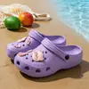 Sandálias Fofas de Porquinho Desenho Animado com Biqueira Fechada para Mulheres, Moda Tendência Casual para Férias na Praia de Verão