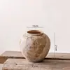 Ornamentos de Vaso Cerâmico Estilo Wabi-Sabi Chinês Novo de Jingdezhen Jarro de Cerâmica Áspera Mancha Antiga Ornamentos para Entrada Gabinete de TV