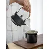 Juego de Té Chino Set para Sala de Estar en Casa Oficina Simple Cerámica Barro Negro Tetera Taza de Té Juego Pequeño Juego de Té Kung Fu