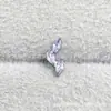 Brincos Folha Coloridos de Liga de Titânio Astmf-136 Titânio G23 Rosca Interna Zircônia Studs de Lábio Folha Acessórios para Brincos