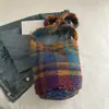 Bolsa Tote de Lã Grande Capacidade Estilo Ins Inverno Nova Bolsa Saco de Ombro Cruzada Estilo Casual para o Trabalho Texchy