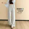 Pantalones Anchos de Lino Tencel para Mujer, Estilo Delgado de Verano 2026, Estilo Petite Old Money, Pantalones Rectos Casuales con Caída