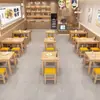 Mesa y Sillas de Comedor Rápidas de Madera Maciza, Mesa de Comedor para Apartamento Pequeño, Mesa Rectangular para Desayuno de Snack Bar, Mesa de Comedor para el Hogar