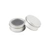 Caja de hierro pequeña para monedas conmemorativas, insignia, caja de embalaje para joyas, ventana redonda, mini lata de hierro pequeña