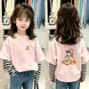 Camiseta de manga larga a rayas para niña, nueva colección de otoño 2026, top de algodón puro para bebés, camiseta interior infantil para otoño