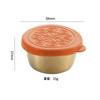 Taza para Salsa Transfronteriza Acero Inoxidable 304 Plato para Mojar Tapa de Silicona a Prueba de Fugas Contenedor para Aderezo de Tomate y Ensalada Condimento Plato para Condimento