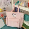 Mochila Macia e Fofa Estilo Coreano com Bolinhas de Seda Gelada e Leite, Bolsa de Ombro Única Fresca e Moderna, Mochila para Alunos do Ensino Fundamental para Meninas