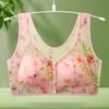 Hebilla Media Edad Antigua Abertura Talla Grande Ropa Interior de Mujer Estampada Push-up Sin Marcas Copa Fija Cómodo Sujetador Chaleco