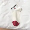 Calcetines Cortos Sin Costuras de Verano para Mujer, Calcetines Cortos Bordados Lindos Estilo Coreano Ins, Calcetines de Tobillo de Malla Fina para Mujer para Verano