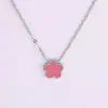 Pulseira de Aço Titânio Popular de Flor de Cinco Folhas Transfronteiriça, Dupla Face, para Mulheres, Joia Versátil e na Moda, Fashion, de Alto Padrão e Luxo Leve