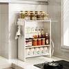 Estante multiusos para condimentos de cocina, encimera para el hogar con puerta, doble capa, estante de almacenamiento de aceite, sal, salsa, vinagre, suministro de fábrica, venta al por mayor