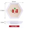 Hill Light Luxury Prato de Osso Hexagonal Prato de Lanche Placa Estilo Creme de Alto Valor Prato Criativo Doméstico para Sobremesa Frutas Venda por Atacado
