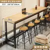 Mesa de Bar de Madera Maciza para Uso Doméstico, Mesa de Bar Pequeña de Ocio para Balcón, Mesa de Patas Altas, Mesa de Computadora de Bar de Madera Maciza, Mesa Larga Sencilla