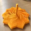 Estrela Descompressora Impressa em 3D Ilusão Ótica Dobrável Brinquedo Educativo Infantil Torre de Cenoura Poligonal Espiral Tridimensional Mesa