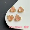Cor de ouro real 18k zircônia microincrustada pingente de rosa de cobre com dupla suspensão pingente brincos de colar de joias DIY feitos à mão