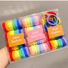 Accesorios para Niños Anillos Elásticos para el Cabello en Caja Gomas Elásticas para Niña Anillos de Toalla sin Pelo para Bebé Cuerda para el Cabello de Niña Cuerda para la Cabeza
