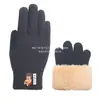 Protetor de Mão Jacquard Tricotado de Camada Dupla Luvas Tricotadas Rpet Transfronteiriças Luvas Rpet para Tela de Toque Fábrica Personalizada