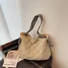 Bolsa de Algodón Acolchada de Gran Capacidad para Mujer 2025 Nueva Bolso Cruzado Casual de Hombro Bolso Tote con Bordado Ins Transfronterizo