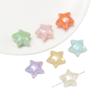 Cuentas acrílicas de colores chapadas en AB, forma de corazón de melocotón, cuentas sueltas hechas a mano, bricolaje, collar de estrella de cinco puntas, pulsera, cuentas redondas, accesorios
