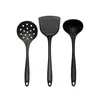 Suministro de fábrica de utensilios de cocina de silicona, juego de tres piezas de cuchara de cocina, pala, juego de utensilios de cocina, cuchara sopera, colador, espátula, herramientas de cocina al por mayor