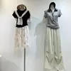 Pantalones de Paracaidista de Secado Rápido Estilo Ropa de Trabajo para Exteriores Verano Ligeros Cómodos Bloque de Color Cintura Elástica Pierna Recta Se Pueden Doblar Protección Solar Pantalones Casuales