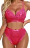 Popular Europeu e Americano Traje Sexy Renda Três Pontos Roupa Íntima Sexy Conjunto de Duas Peças Fabricante Atacado