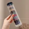 Elásticos de cabelo coloridos com dopamina para meninas, duráveis e que não danificam, adequados para crianças prenderem o cabelo em rabos de cavalo altos, cordas de cabelo e acessórios de cabelo