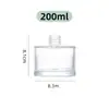 Garrafa de Vidro Cilíndrica para Aromaterapia Sem Fogo Rattan Frasco Volátil para Aromaterapia Garrafa Vazia Doméstica para Expansão de Fragrância