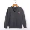Suéter Pulôver Novo Estilo para Crianças de Faculdade Transfronteiriço Outono Suéter para Meninos Roupas Infantis Meninas Bebê Manga Longa Uniforme Escolar Atacado