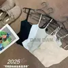 Directo del fabricante, bestseller transfronterizo: Sujetador invisible de seda helada que alisa la espalda con copas fijas, base líquida, camisola, estilo fino de verano