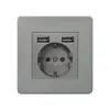 Comercio exterior 86 panel de enchufe de pared estándar europeo Europeo estándar europeo Alemán 16A regulación estándar alemán enchufe USB