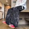 Calça Casual Tie-Dye Nova Marca Tendência Outono para Homens, Calça Reta Estilo Americano Preguiçoso, Calça Longa Masculina, Calça de Moletom Esportiva 2026